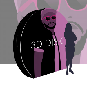 3D Disk Tube Display Stand Hero