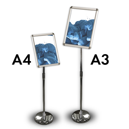 Freestanding Telescopic Snap Frame A4 and A3
