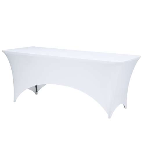 Folding Table with white stretch Table Cover